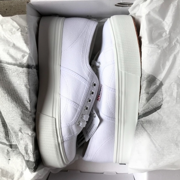 Superga NWT NIB 2790 platform shoes in white! - Picture 8 of 8